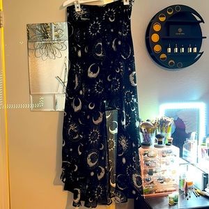 Killstar high low skirt - celestial print - never worn